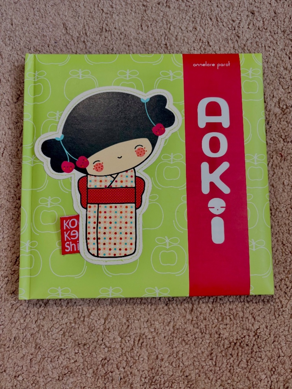 Kokeshi: Aoki Hardcover Lift the Flap Detailed Picture Book Japan Annelore Parot